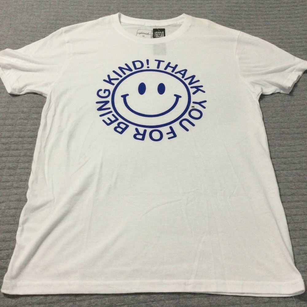 The Phluid Project White Thank You For Being Kind Men’s Graphic Tee Size M